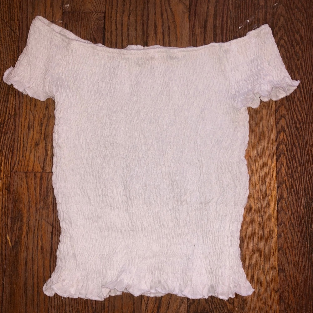 White Ruffle Top